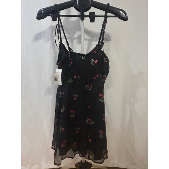 NWT For Love & lemons Cherry Mini Dress size L - Picture 5 of 7